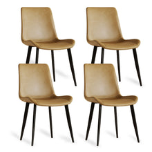 Load image into Gallery viewer, Dining Chairs With Carbon Steel Legs (Set of 4) - Brown
