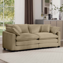 Load image into Gallery viewer, Modern 2 Seater With 4 Pillows, Upholstered Deep Seating Loveseat
