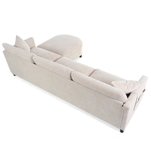 Load image into Gallery viewer, 107.87&#39;Sectional Sofa Couch With 1 Ottoman,Seat Cushion and Back Cushion Removable
