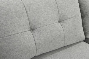 99"Sofa L Shaped Couch with Chaise Sofa 3 Seaters Couch with Storage Seat,Living Room Furniture Sofa Sets with 2 Throw Pillow and Comfortable Backrest, Light gray