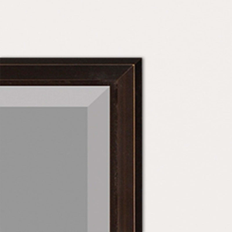 39" Wood Accent Mirror - Bronze