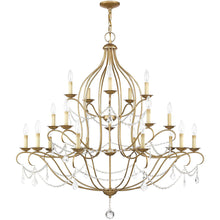 Load image into Gallery viewer, Twelve Light Dimmable Chandelier With Shades - Antiqued Gold
