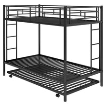 Load image into Gallery viewer, Twin over Twin Bunk Bed with Trundle, Black(OLD SKU:MF192387AAB)
