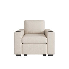 Load image into Gallery viewer, Single Pull Out Sofa Bed With USB Ports And Cup Holders
