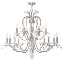 Load image into Gallery viewer, Multi Light Metal Dimmable Chandelier With Shades - Nickel / Clear

