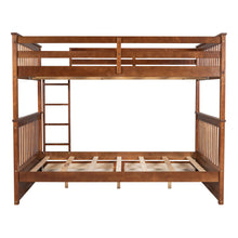 Load image into Gallery viewer, Full-Over-Full Bunk Bed with Ladders and Two Storage Drawers (Walnut)(OLD SKU:LT000365AAD)
