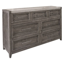 Load image into Gallery viewer, Solid Wood Seven Drawer Triple Dresser - Gray
