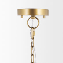 Load image into Gallery viewer, Four Light Rattan Dimmable Chandelier With Shades (731405) - Gold
