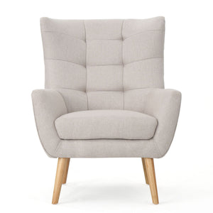 Club Chair With Rubberwood Legs