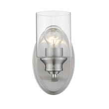 Load image into Gallery viewer, One Light Wall Light With Clear Glass Shade - Silver
