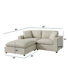 Load image into Gallery viewer, Cassandra - Sofa With Ottoman
