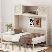Load image into Gallery viewer, Rustic Casual Murphy Bed With Storage Cabinets
