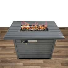 Load image into Gallery viewer, Propane Outdoor Fire Pit Table With Lid - Gray
