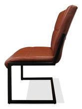 Load image into Gallery viewer, Upholstered Leather Dining Side Chair - Cinnamon / Black
