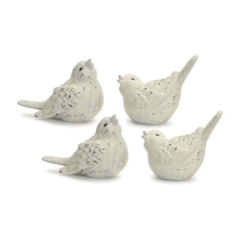 Bird Figurines (Set of 4) - Ivory