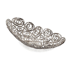 Load image into Gallery viewer, Abstract Circles Oval Decorative Bowl (628126) - Silver
