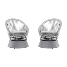 Load image into Gallery viewer, Modern Swivel Wicker Lounge Chair With Round Design
