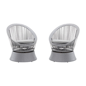 Modern Swivel Wicker Lounge Chair With Round Design
