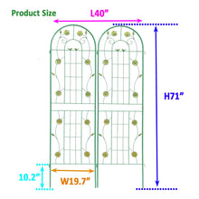 Load image into Gallery viewer, Metal Garden Trellis Rustproof Trellis For Climbing Plant Outdoor Flower Support
