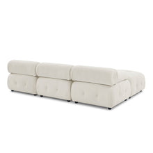 Load image into Gallery viewer, Modular Sectional Sofa, Button Tufted Designed and DIY Combination,L Shaped Couch with Reversible Ottoman, Beige Velvet
