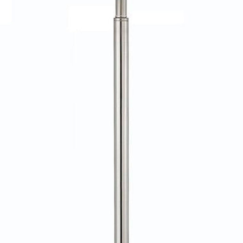 Tray Table Floor Lamp With White Transparent Glass Square Shade - Nickel
