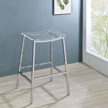 Load image into Gallery viewer, Staten - Backless Bar Stool (Set of 2) - Chrome
