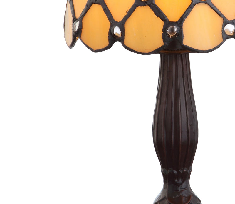 Novelty Tiffany Lamp With Bell Shade - Bronze