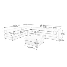 Load image into Gallery viewer, Modern Modular Sectional Sofa With Storag, Contemporary Cylindrical Design
