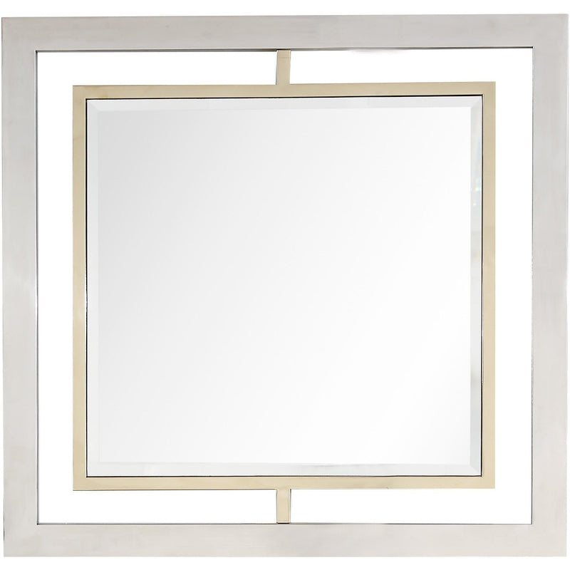 Mirror And Console Table - Antiqued Gold Finish