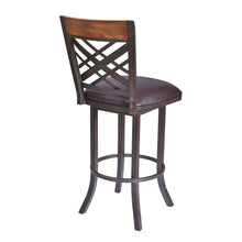 Load image into Gallery viewer, Faux Leather Counter Height Bar Chair - Brown
