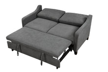 Load image into Gallery viewer, 69&quot; 3 in 1 Convertible Queen Sleeper Sofa Bed, Modern Fabric Loveseat Futon Sofa Couch w/Pullout Bed, Love Seat Lounge Sofa w/Reclining Backrest, Furniture for Living Room, Dark Grey
