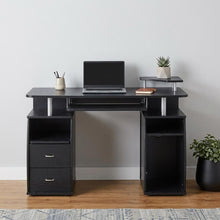 Load image into Gallery viewer, Pedestal Computer Desk With Two Drawers - Espresso
