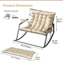 Load image into Gallery viewer, Rocking Chair With Storage, Cushions &amp; Armrests
