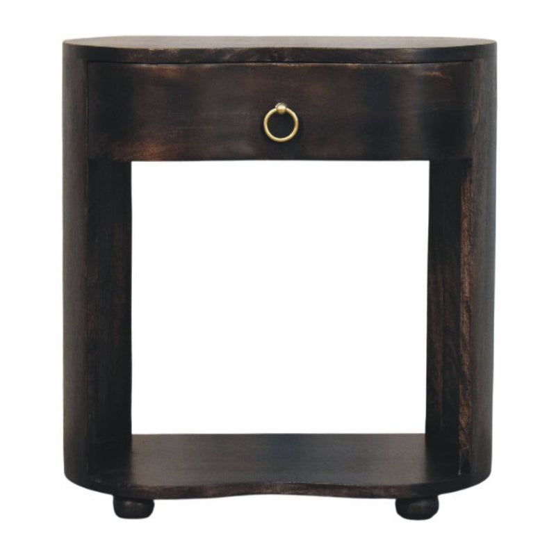 Solid Wood Two Drawer Nightstand (738175) - Brown