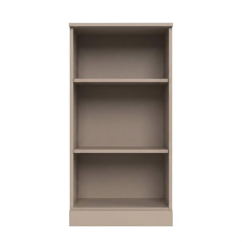 Solid Wood Adjustable Three Tier Library Bookcase - Beige