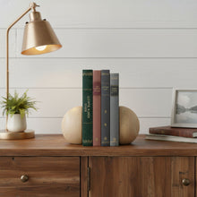 Load image into Gallery viewer, Orb Decorative Bookends (Set of 2) - Beige / Stone
