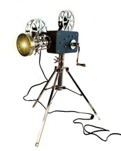 Load image into Gallery viewer, Buffed Aluminum Movie Projector - Black And Silver
