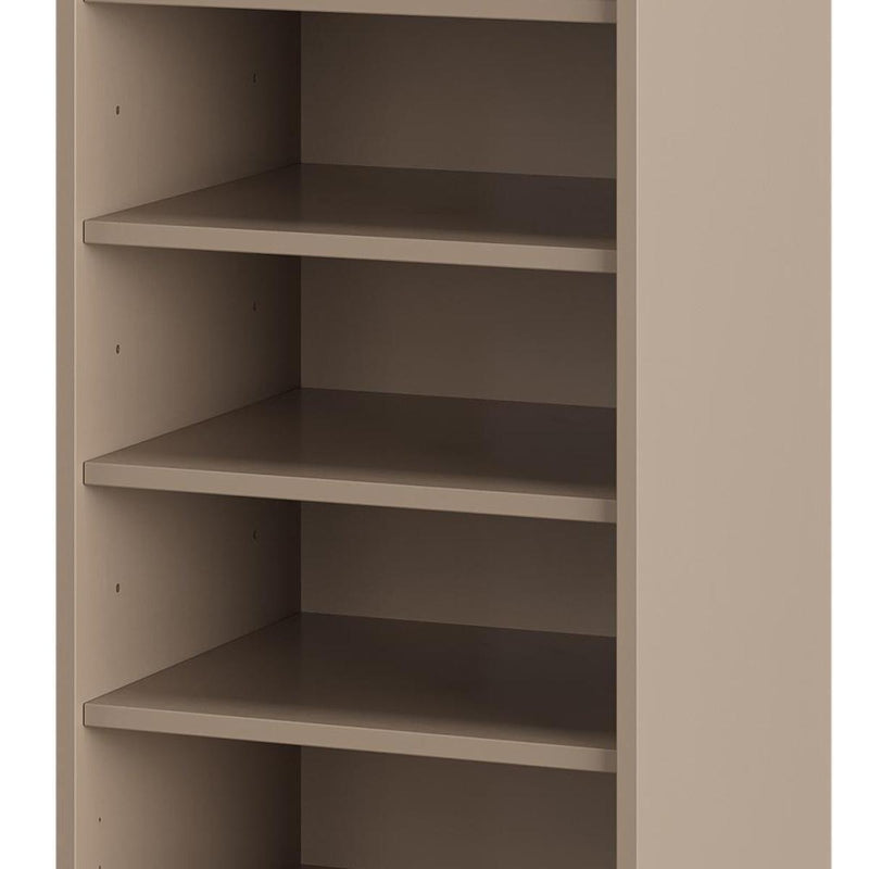 Ten Pair Solid Woodshoe Storage Cabinet (752050) - Beige