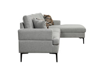 Load image into Gallery viewer, 99&quot;Sofa L Shaped Couch with Chaise Sofa 3 Seaters Couch with Storage Seat,Living Room Furniture Sofa Sets with 2 Throw Pillow and Comfortable Backrest, Light gray
