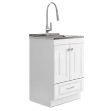 Load image into Gallery viewer, Lawrence - Laundry Cabinet With Faucet And Stainless Steel Sink
