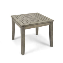 Load image into Gallery viewer, Dexterity - Outdoor Square Side Table With Wood Frame - Gray
