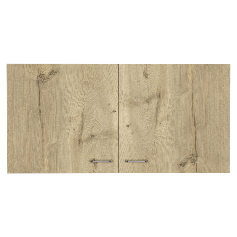Standard Accent Cabinet With One Shelf - White And Light Oak
