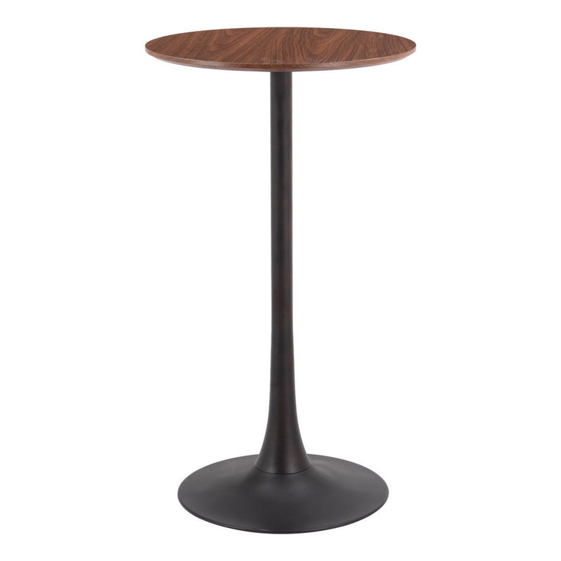 24" Wood Rounded Bar Table - Brown