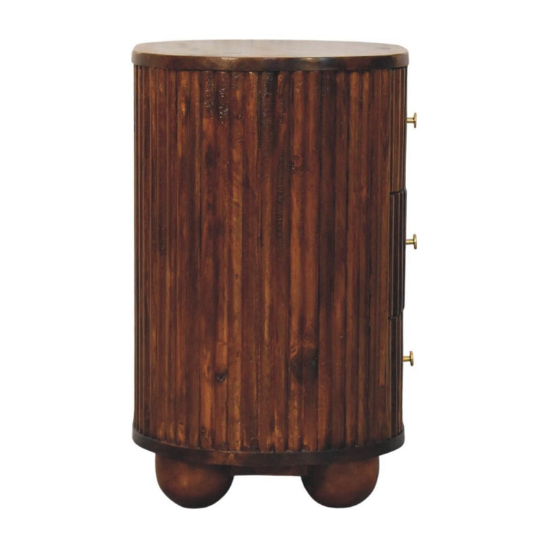 Solid Wood One Drawer Nightstand (755327) - Brown