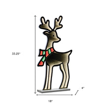 Load image into Gallery viewer, Deer Christmas Tabletop Sign With LED - White / Green
