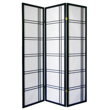 Load image into Gallery viewer, Folding Three Panel Screen Room Divider (469101) - Black / White
