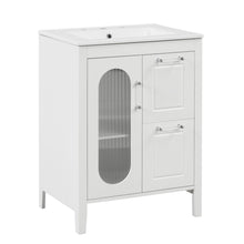 Load image into Gallery viewer, Modern Bathroom Vanity With Sink, Cabinet With 2 Drawers And Door, Adjustable Shelf
