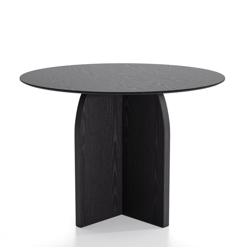 Pedestal Base Round Top Dining Table - Black