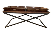 Load image into Gallery viewer, 27" Solid Wood Coffee Table - Brown And Black
