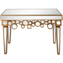 Load image into Gallery viewer, Mirrored Glass Console Table - Silver And Gold And Silver
